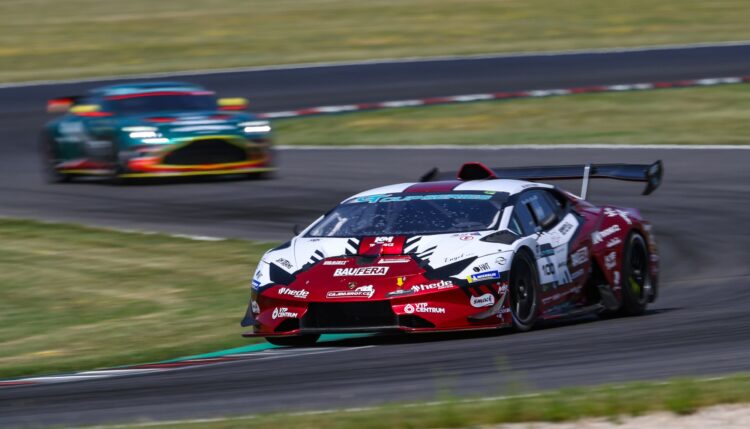 Dennis Waszek brings his Lamborghini to victory at Lausitzring